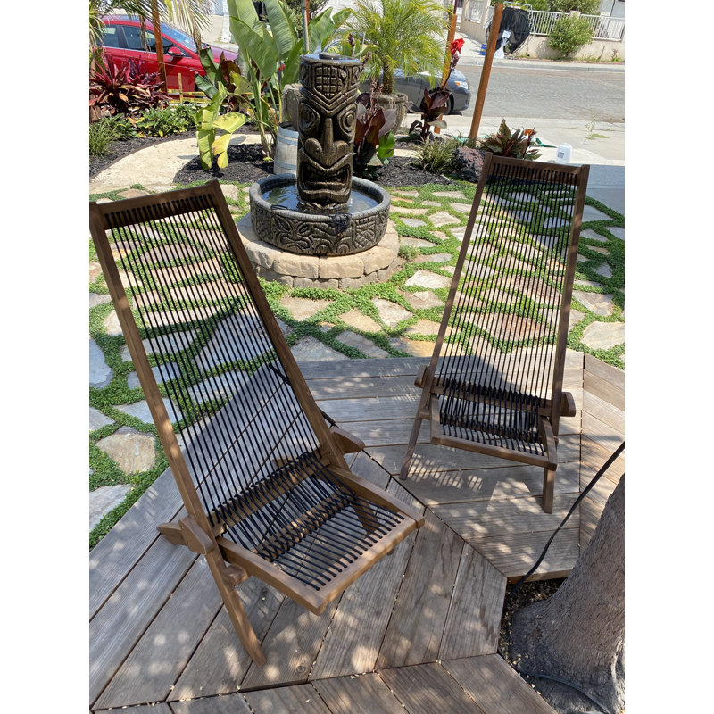 Corrigan Studio® Bronsyn Classic Outdoor Solid Wood Folding Adirondack